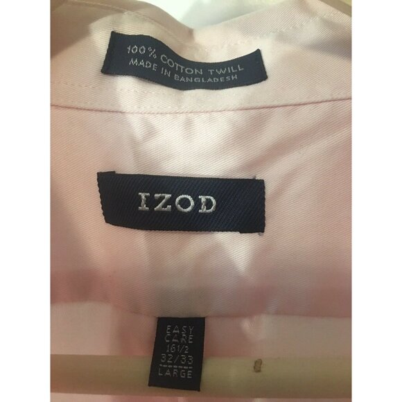 IZOD Men's Long Sleeve Casual Dress Shirt - Size:‎ Lg 16 1/2 32/33 - Picture 2 of 5